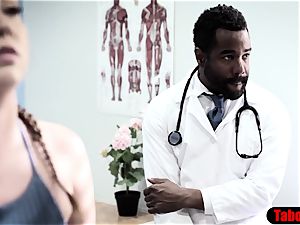 big black cock doctor exploits fave patient into anal orgy check-up