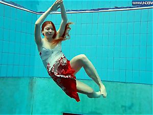 super-fucking-hot polish redhead swimming in the pool